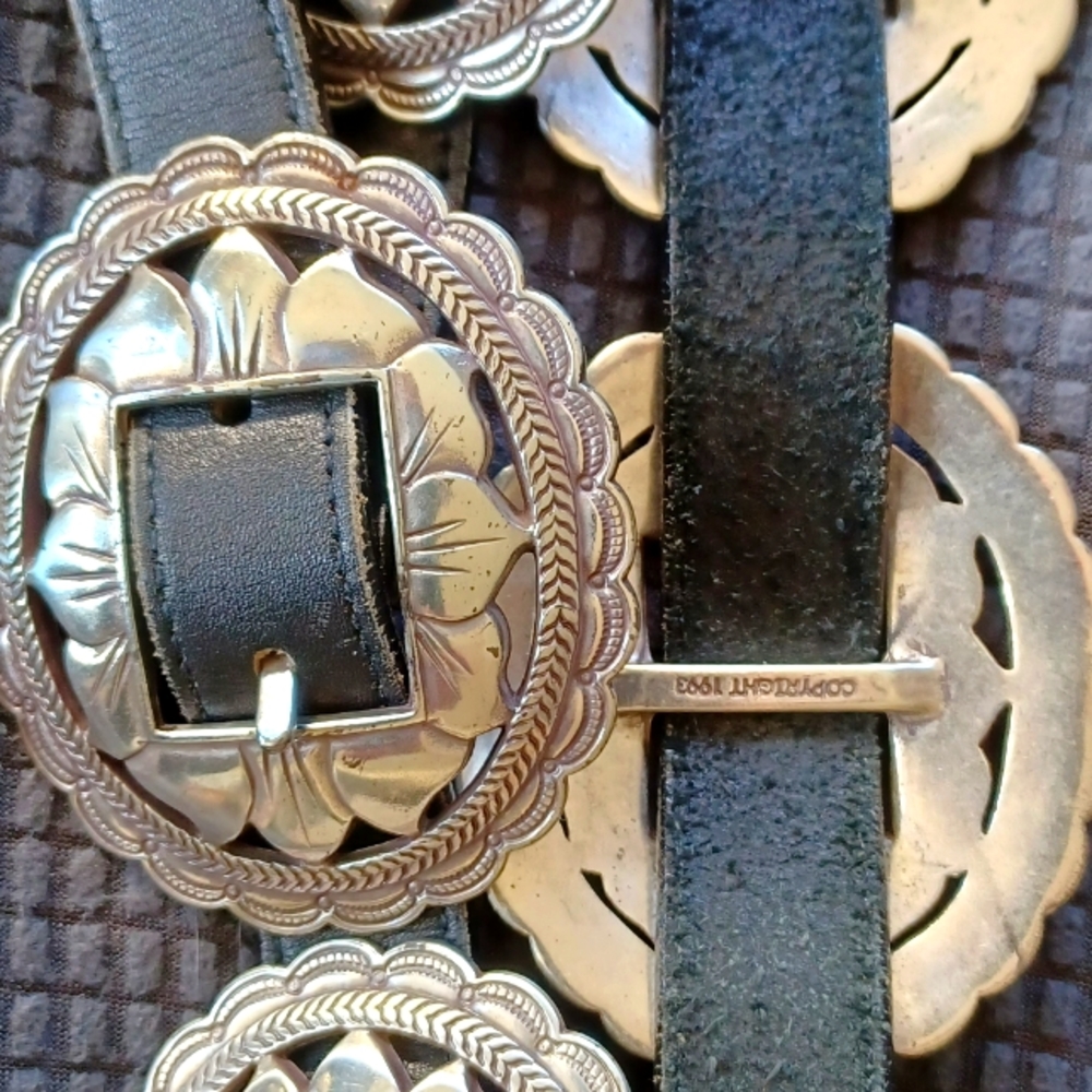 Vintage Brighton Southwestern Concho Belt